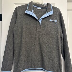 Columbia Women's Gray and Light Blue Zip Up Jacket